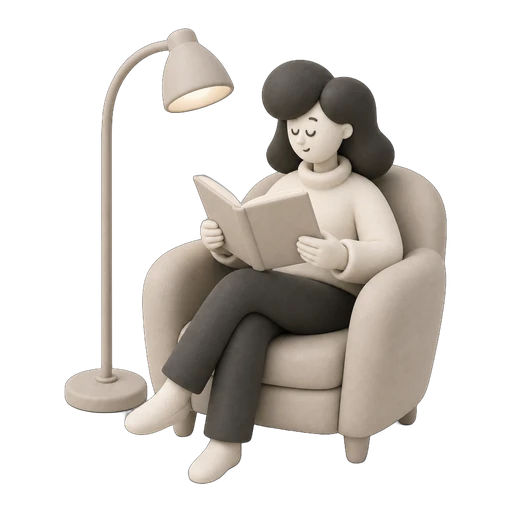 Person reading a book