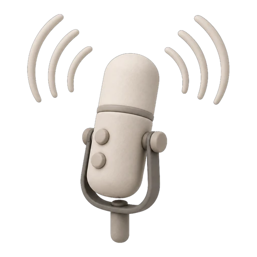 Microphone representing a recorded phone prompt
