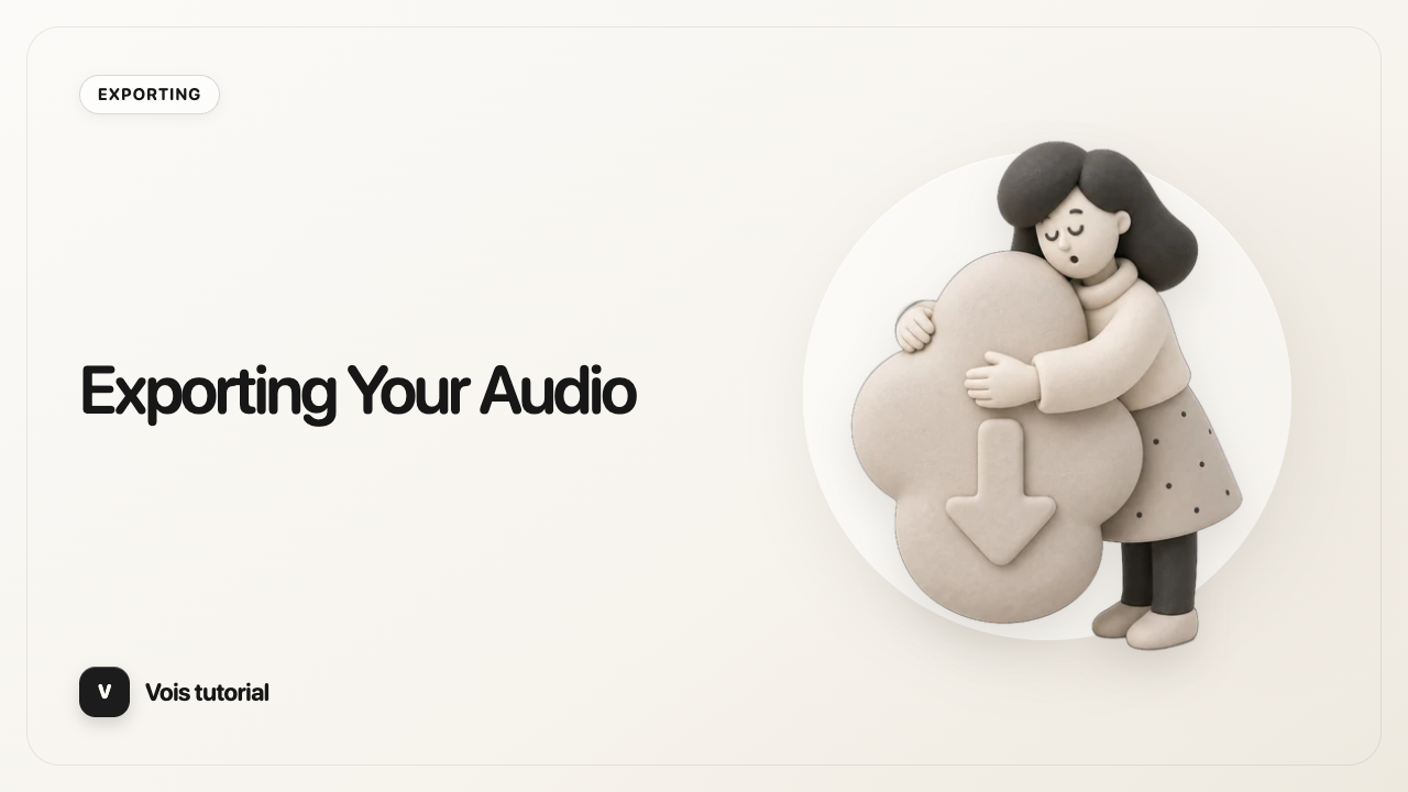 Exporting Your Audio