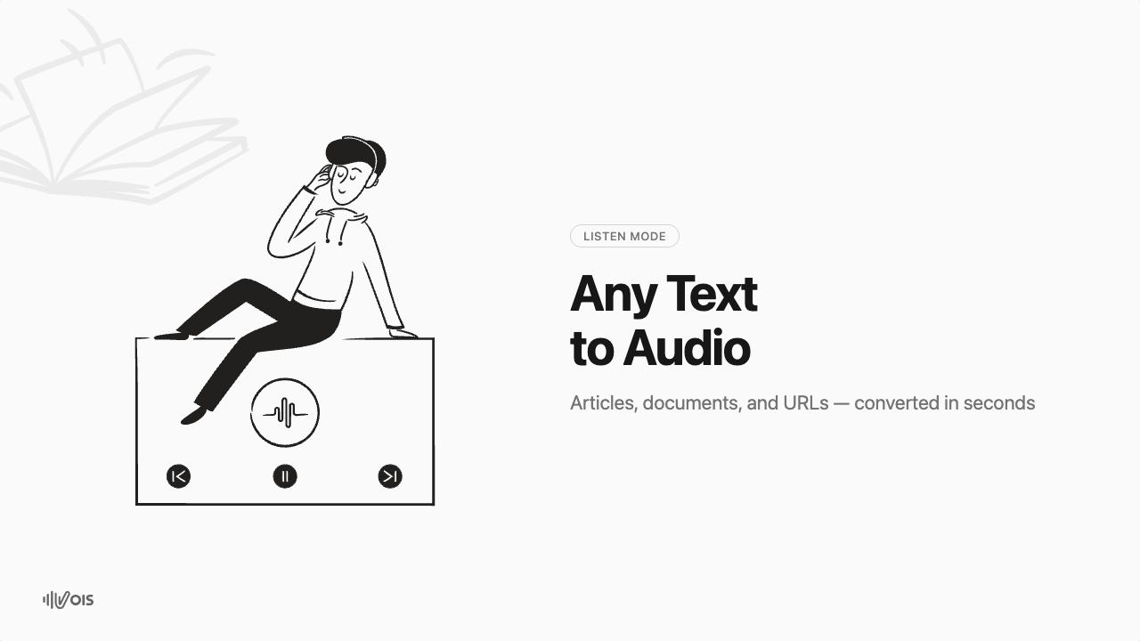 Listen Mode — Convert Any Text to Audio