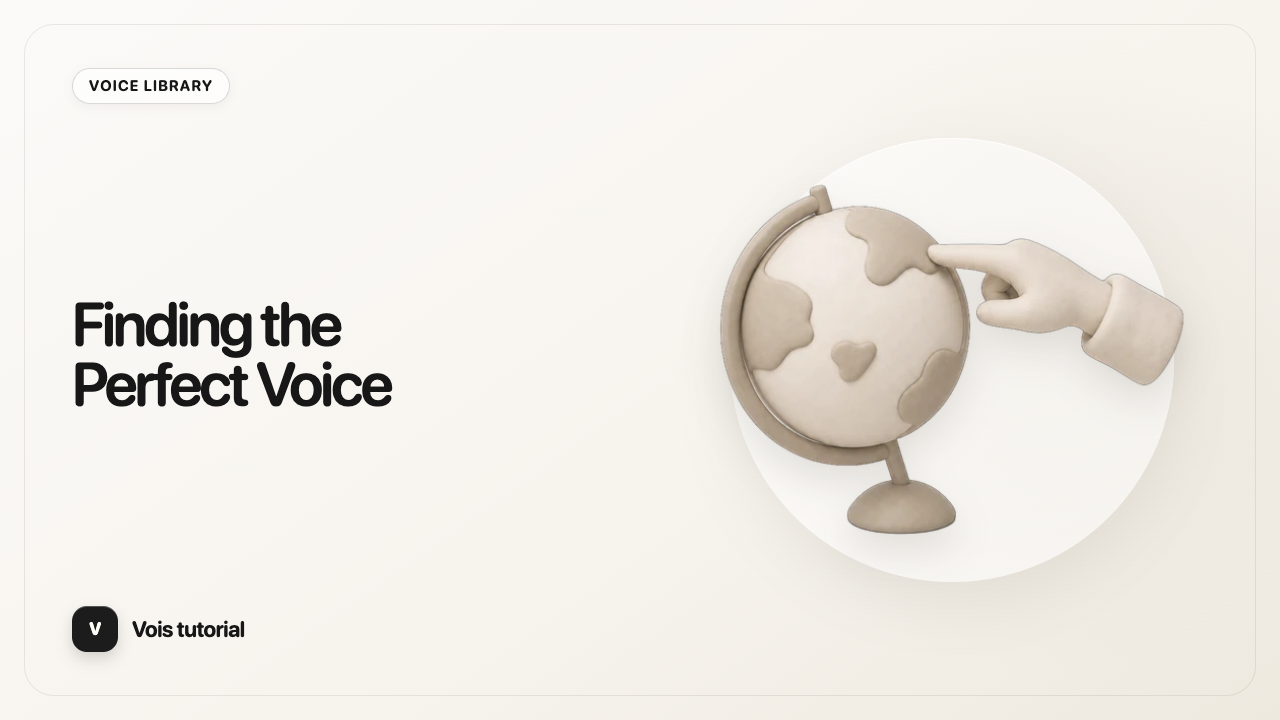 Finding the Perfect Voice